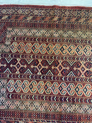Antique 1890’s Turkoman Prayer Rug or Namazlyk 4’ x 5’2”