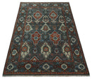 Antique look Gray And Rust Hand knotted Traditional Oushak Multi Size Area Rug