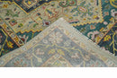 Custom Made Hand Knotted Camel and Charcoal Traditional Heriz Wool Rug
