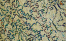 8x10 Hand Knotted Beige and Blue Persian made of Recycled Silk Area Rug