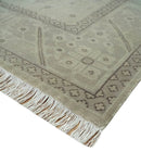 Antique 8x10 Hand Knotted Beige Traditional Vintage Persian Wool Rug
