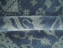 Antique 8x10 Hand Knotted Blue and Gray Traditional Persian Style Wool Rug