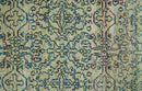 8x10 Hand Knotted Beige, Ivory and Blue Persian Recycled Silk Area Rug