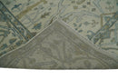 Antique 8x10 Vintage Oriental Traditional Ivory and Blue Wool Area Rug | TRDCP102810