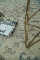 Antique 8x10 Vintage Oriental Traditional Ivory and Blue Wool Area Rug | TRDCP102810