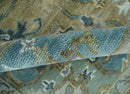 Antique Olive And Blue Traditional Heriz Multi Size Wool Area Rug