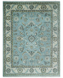 Antique 9x12 Hand Knotted Ivory and Ivory Traditional Vintage Persian Style Wool Rug | TRDCP854912