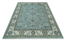 Antique 9x12 Hand Knotted Ivory and Ivory Traditional Vintage Persian Style Wool Rug | TRDCP854912