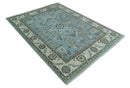Antique 9x12 Hand Knotted Ivory and Ivory Traditional Vintage Persian Style Wool Rug | TRDCP854912