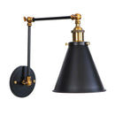 Antique black & copper adjustable wall lamp sconce bedroom light