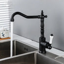 Antique black and white ceramic kitchen faucet single lever tap