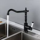Antique black and white ceramic kitchen faucet single lever tap