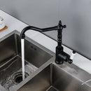 Antique black and white ceramic kitchen faucet single lever tap