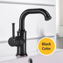 Antique black brass bathroom faucet single handle hot cold water mixer