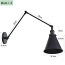 Antique black & copper adjustable wall lamp sconce bedroom light