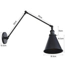 Antique black & copper adjustable wall lamp sconce bedroom light