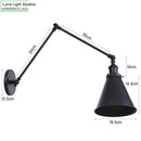 Antique black & copper adjustable wall lamp sconce bedroom light