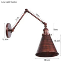 Antique black & copper adjustable wall lamp sconce bedroom light