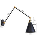 Antique black & copper adjustable wall lamp sconce bedroom light