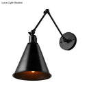 Antique black & white wrought iron wall sconce bedroom reading light