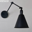Antique black & white wrought iron wall sconce bedroom reading light