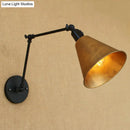 Antique black & white wrought iron wall sconce bedroom reading light