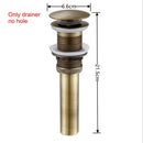Antique brass air isolation drain pipe bathroom sink threaded connection