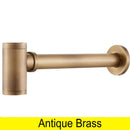 Antique brass air isolation drain pipe bathroom sink threaded connection