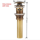 Antique brass air isolation drain pipe bathroom sink threaded connection