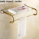 Antique brass and ceramic bathroom accessories set – bathroom