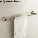 Antique brass and ceramic bathroom accessories set – bathroom