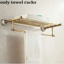 Antique brass and ceramic bathroom accessories set – bathroom