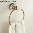 Antique brass and ceramic bathroom accessories set – bathroom