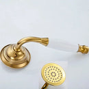 Antique brass and chrome hand shower head bathroom sprayer