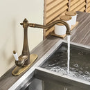 DecorBites™ Brass Basin Waterfall Faucet Mixer Tap for Kitchen & Bathroom, Hot&Cold Mixer