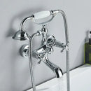 DecorBites™ Brass Bathtub Shower Faucet Set with Dual Knobs and Handshower