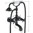 DecorBites™ Brass Bathtub Shower Faucet Set with Dual Knobs and Handshower
