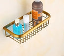 DecorBites™ Brass Antique Bath Hardware Set: Towel Rack, Paper Holder, Towel Hanger, Toilet Brush Holder