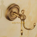 Antique brass bathroom accessories set rope detail bathroom hook