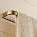 Antique brass bathroom accessories set towel rings and rack