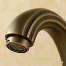 Antique Brass Bathroom Faucet Set with Double Handles