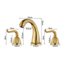 Antique Brass Bathroom Faucet Set with Double Handles