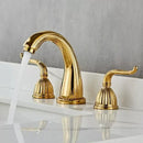 Antique Brass Bathroom Faucet Set with Double Handles