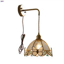 Antique brass butterfly glass led wall lights bedroom sconce