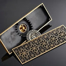 Antique brass carved floor drain cover bathroom floral drainage accessory