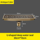 Antique brass carved floral floor drain cover bathroom deodorant
