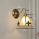 Antique brass clover glass brass wall sconce dining room light