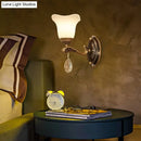 Antique brass crystal drop wall lamp bedroom sconce with e12 e14 base