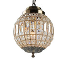 Antique brass crystal empire ball chandelier living room light