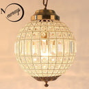 Antique brass crystal empire ball chandelier living room light